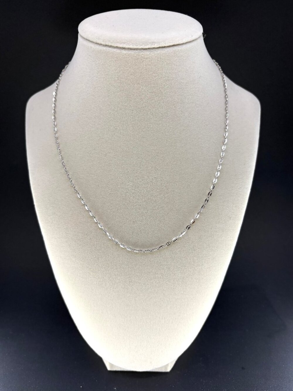 925 Sterling Silver Mariner Link Chain Necklace 40cm+3cm 2mm Pig Nose Jewelry 3g